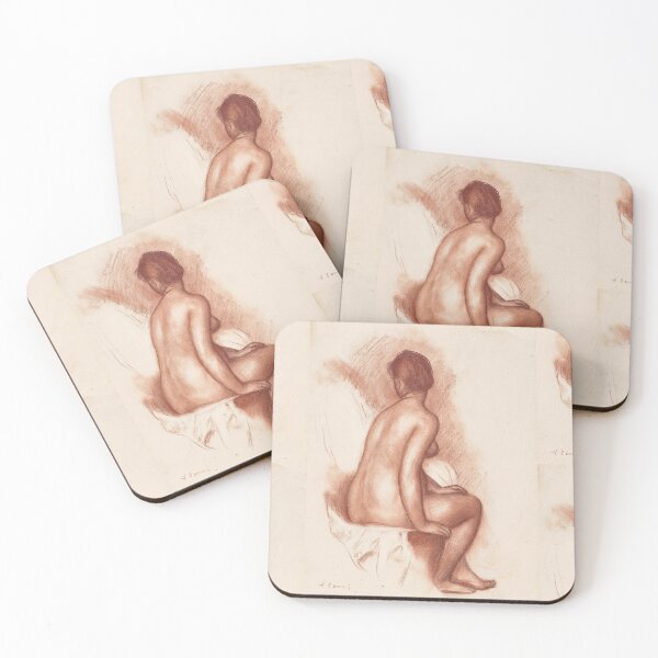 Item preview, Femme Assise Baigneuse Assise Vue De Dos by Pierre-Auguste Renoir: Impressionist Nude Study designed and sold by artofuniverse.