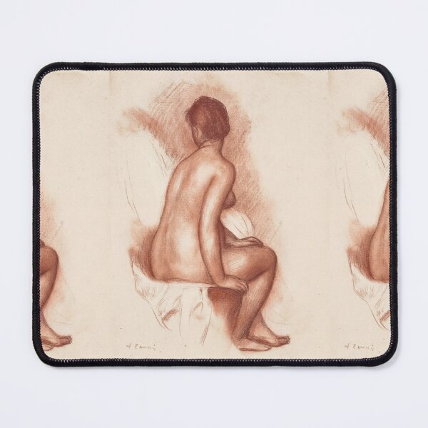 Item preview, Femme Assise Baigneuse Assise Vue De Dos by Pierre-Auguste Renoir: Impressionist Nude Study designed and sold by artofuniverse.