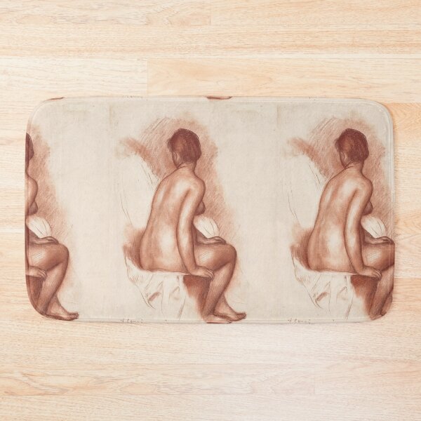 Item preview, Femme Assise Baigneuse Assise Vue De Dos by Pierre-Auguste Renoir: Impressionist Nude Study designed and sold by artofuniverse.