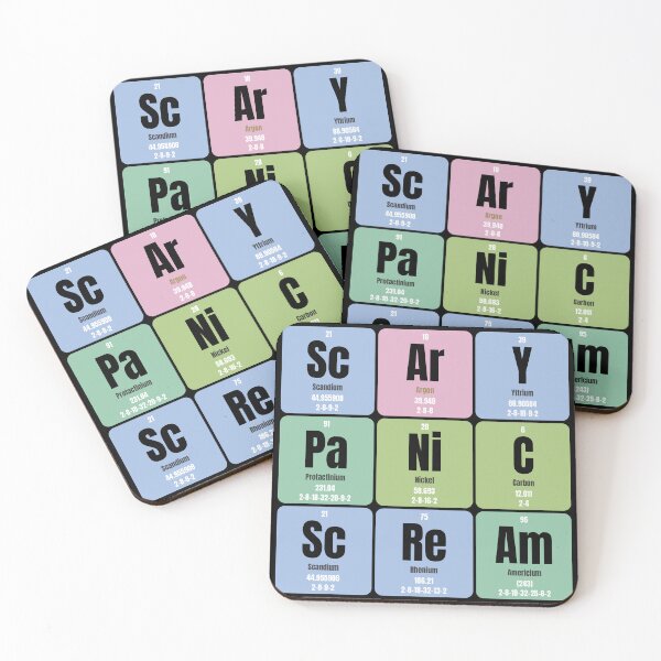 Item preview, Scary Panic Scream Periodic Table Humor designed and sold by DrTol.