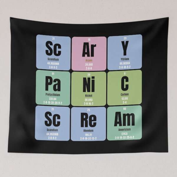 Item preview, Scary Panic Scream Periodic Table Humor designed and sold by DrTol.