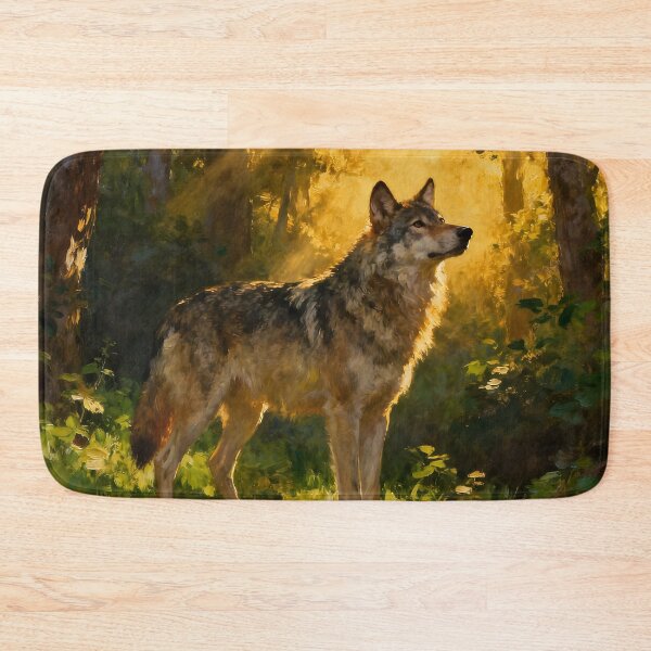 Item preview, Lone Wolf in the Forest designed and sold by Glimmersmith.