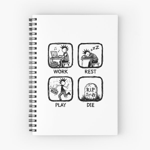 Item preview, Work Rest Play Die Punk Life Cycle designed and sold by sXe-art.