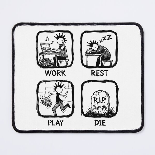 Item preview, Work Rest Play Die Punk Life Cycle designed and sold by sXe-art.