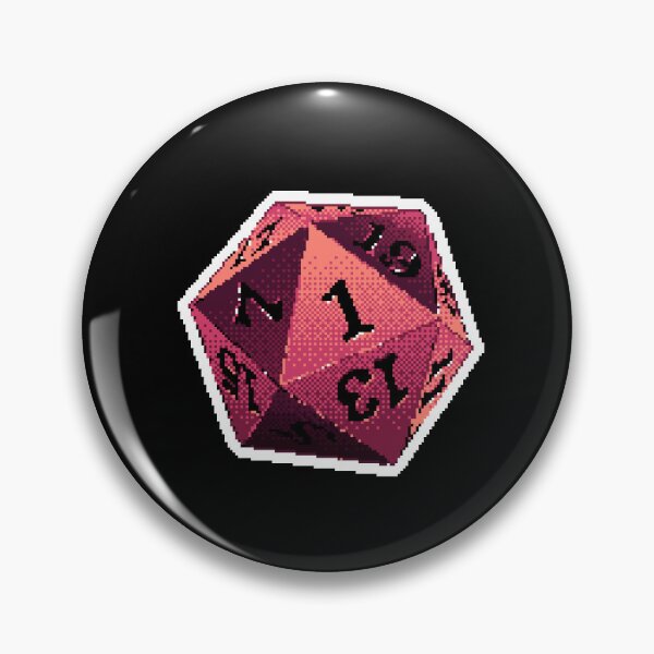 Item preview, Just Roll With It Retro D20 Magenta Dice designed and sold by OneToTee.