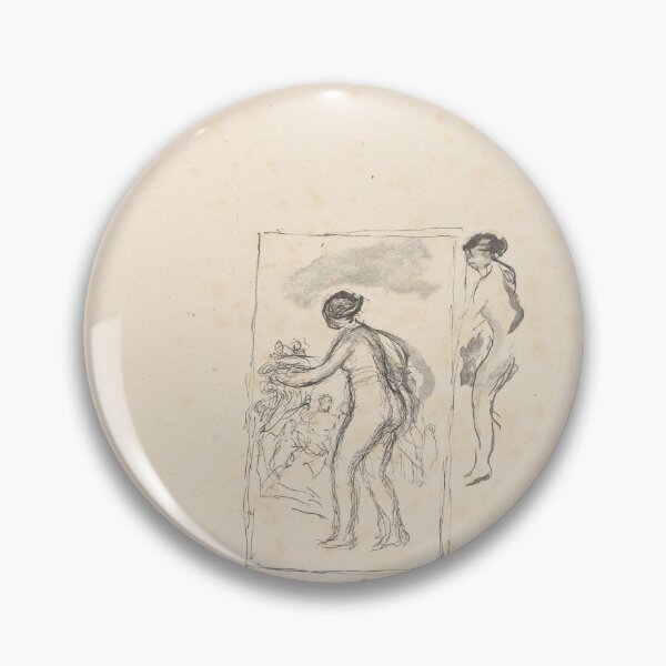Item preview, Pierre-Auguste Renoir Poster: Femme Au Cep De Vigne: Minimalist Nude Study designed and sold by artofuniverse.