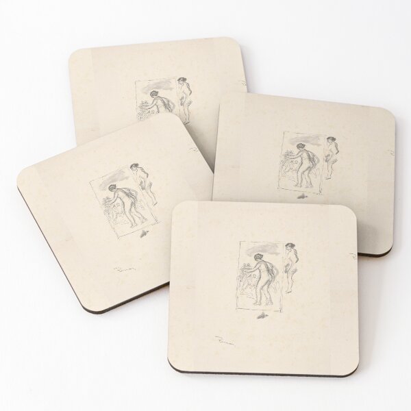 Item preview, Pierre-Auguste Renoir Poster: Femme Au Cep De Vigne: Minimalist Nude Study designed and sold by artofuniverse.