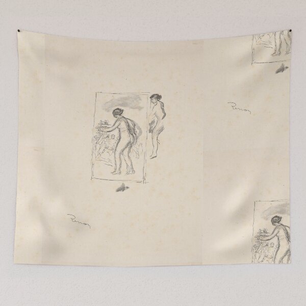 Item preview, Pierre-Auguste Renoir Poster: Femme Au Cep De Vigne: Minimalist Nude Study designed and sold by artofuniverse.