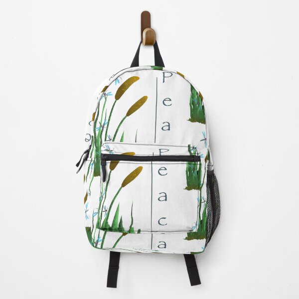 Item preview, PEACE Cattails & Dragonflies - Serene Watercolor Nature Illustration designed and sold by TheArtOfTreble.