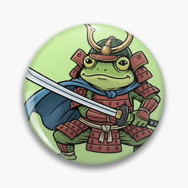 Item preview, Cute Samurai Frog Warrior Cartoon designed and sold by Sulodeebsha.