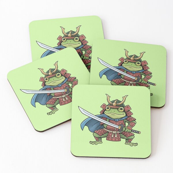 Item preview, Cute Samurai Frog Warrior Cartoon designed and sold by Sulodeebsha.