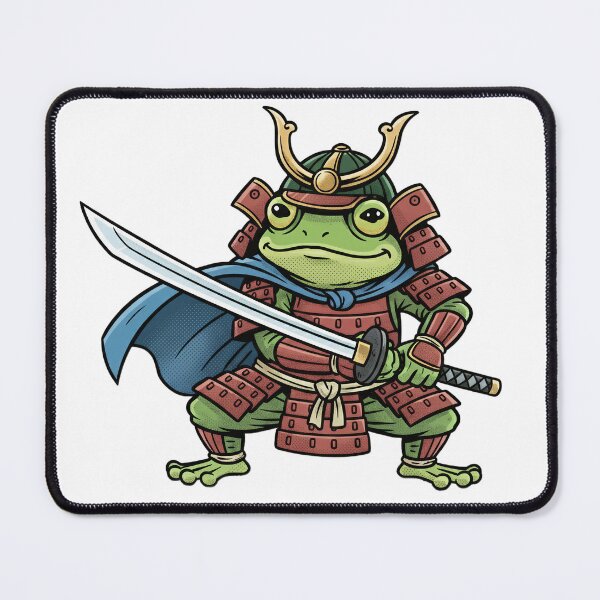 Item preview, Cute Samurai Frog Warrior Cartoon designed and sold by Sulodeebsha.