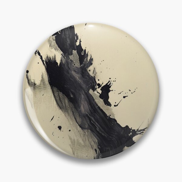 Item preview, Minimalist Black and White Ink Art – Abstract Brushstroke Design designed and sold by CosmicGlyph.