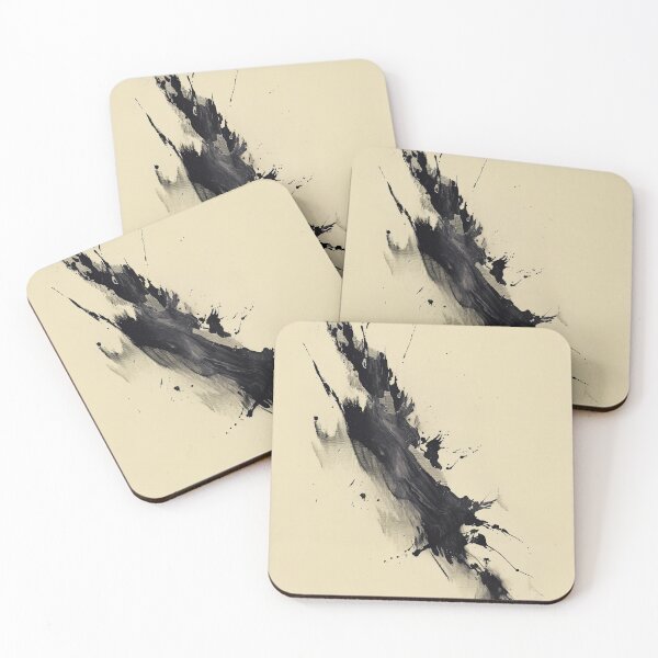 Item preview, Minimalist Black and White Ink Art – Abstract Brushstroke Design designed and sold by CosmicGlyph.