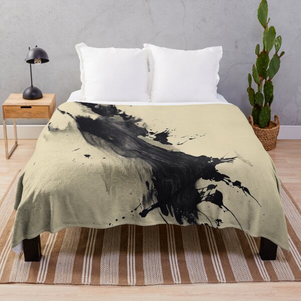 Item preview, Minimalist Black and White Ink Art – Abstract Brushstroke Design designed and sold by CosmicGlyph.