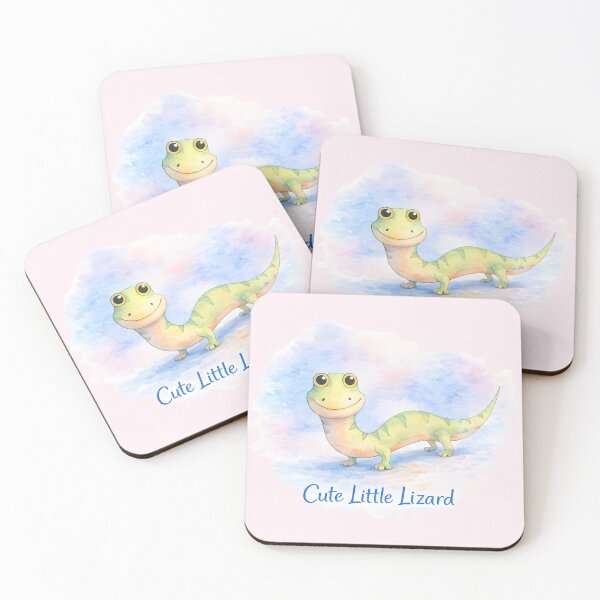 Item preview, Cute Little Lizard – Kawaii Watercolor Reptile designed and sold by blankTeeShirt.