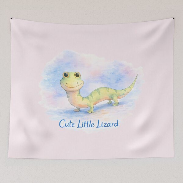 Item preview, Cute Little Lizard – Kawaii Watercolor Reptile designed and sold by blankTeeShirt.