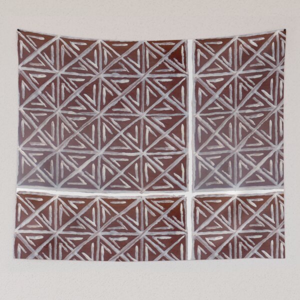 Item preview, Tribal Geometric Pattern. Ethnic Brown & White Boho Art designed and sold by Ihor Ivanov.