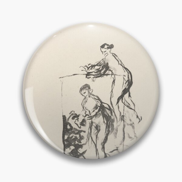 Item preview, Femme Au Cep De Vigne by Pierre-Auguste Renoir: Minimalist Line Art Poster designed and sold by artofuniverse.