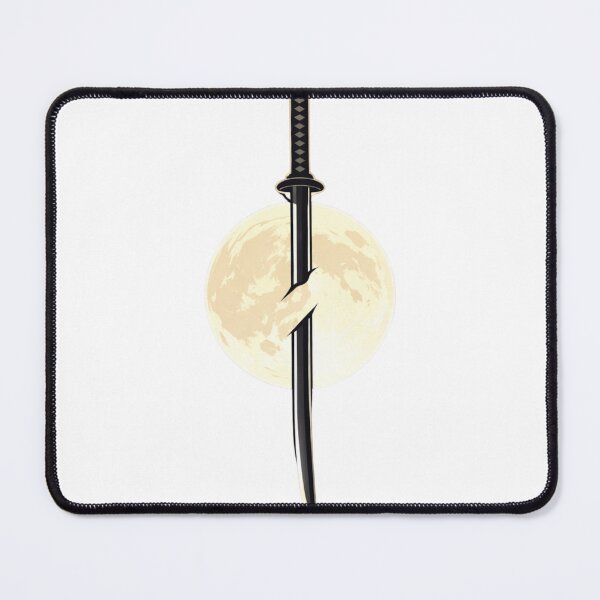 Item preview, The Lone Katana | Japanese Sword with Golden Moon Art designed and sold by RickyStick.