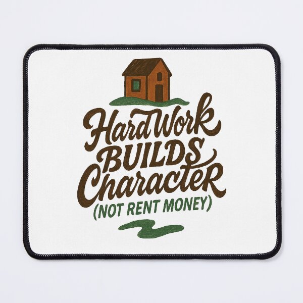 Item preview, Hard Work Builds Character Not Rent Money designed and sold by laterkatergator.