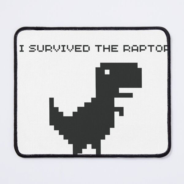 Item preview, Dark Gray and White I Survived the Raptor and All I got was this Shirt designed and sold by Whimsical Kitty Gifts.