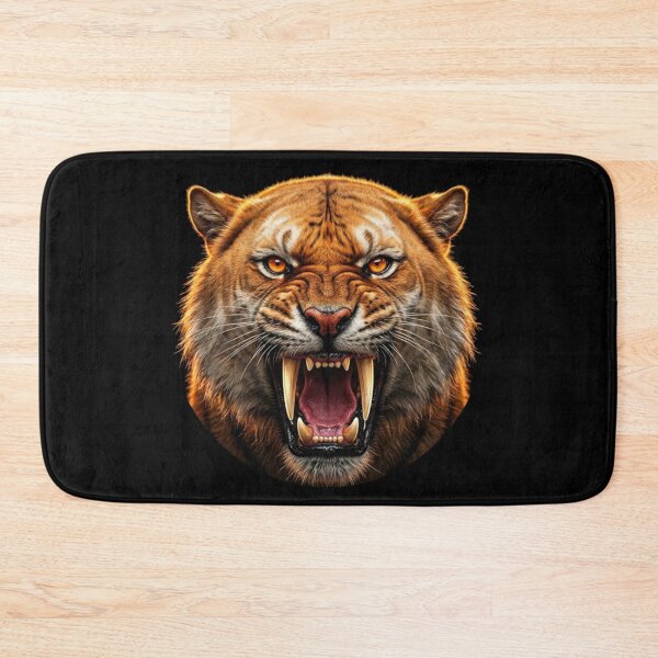 Item preview, Saber Tooth Tiger Roar Portrait — Prehistoric Predator Gift designed and sold by Zippy Creation.
