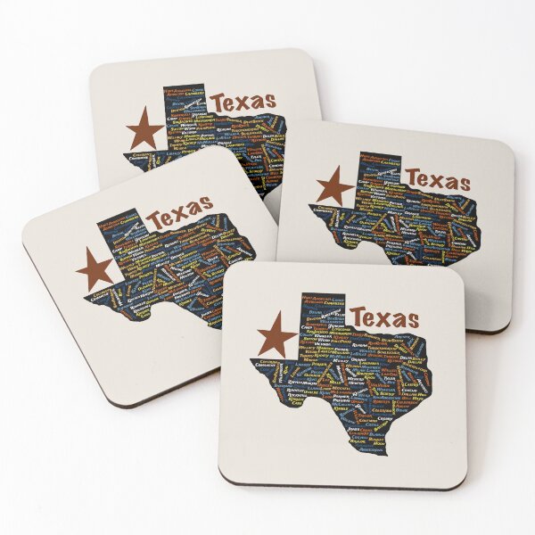 Item preview, Texas Counties Word Cloud Map - Colorful Lone Star Pride Art designed and sold by TheArtOfTreble.