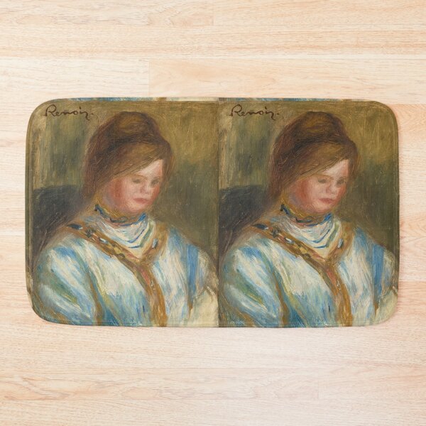 Item preview, Femme Au Corsage Bleu by Pierre-Auguste Renoir: Romantic Impressionist Portrait Poster designed and sold by artofuniverse.