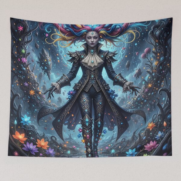 Item preview, Mistress of the fractal night and the cosmic dawn designed and sold by KunstGeist.