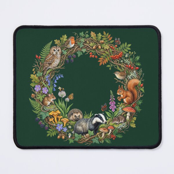Item preview, Whimsical British Woodland Animal Wreath designed and sold by Englandbear.