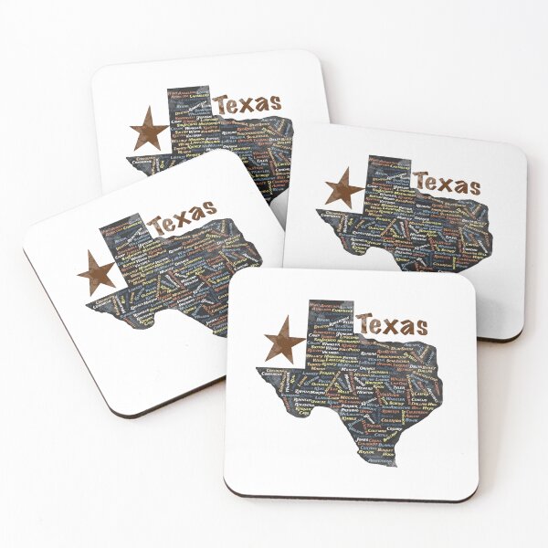 Item preview, Texas Counties Word Cloud Map - Colorful Distressed Lone Star Pride Art designed and sold by TheArtOfTreble.