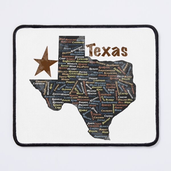 Item preview, Texas Counties Word Cloud Map - Colorful Distressed Lone Star Pride Art designed and sold by TheArtOfTreble.