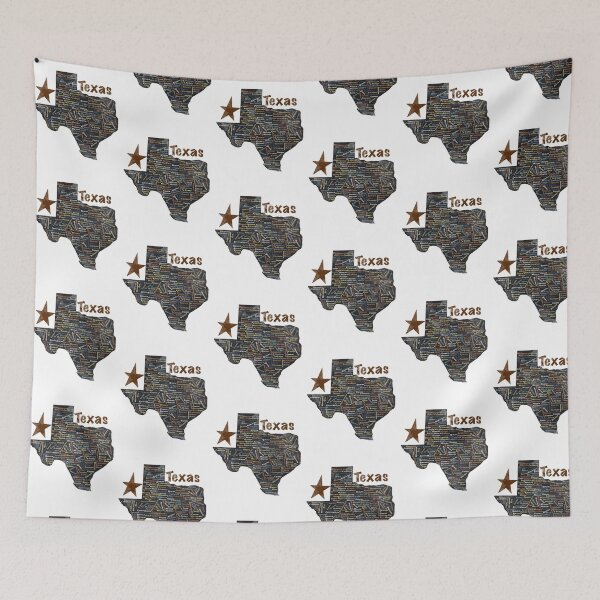 Item preview, Texas Counties Word Cloud Map - Colorful Distressed Lone Star Pride Art designed and sold by TheArtOfTreble.