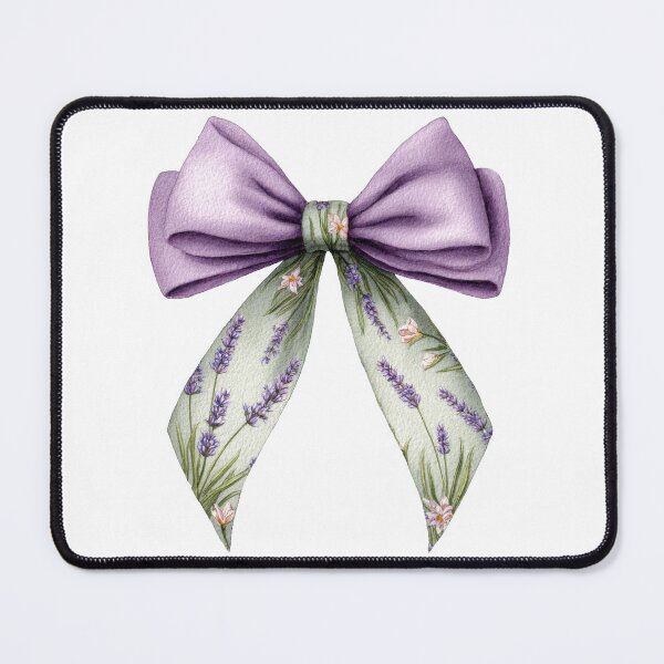 Item preview, Floral Lavender Ribbon Bow – Elegant Watercolor Aesthetic Design designed and sold by olenapetol.