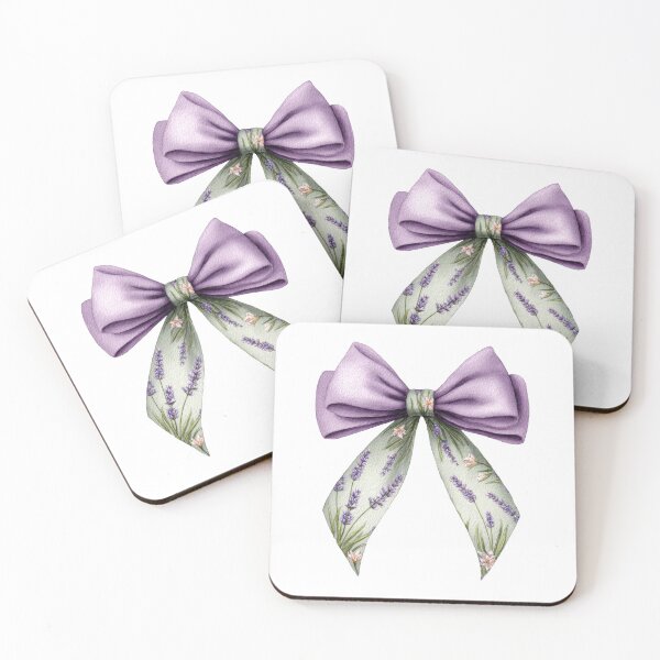 Item preview, Floral Lavender Ribbon Bow – Elegant Watercolor Aesthetic Design designed and sold by olenapetol.