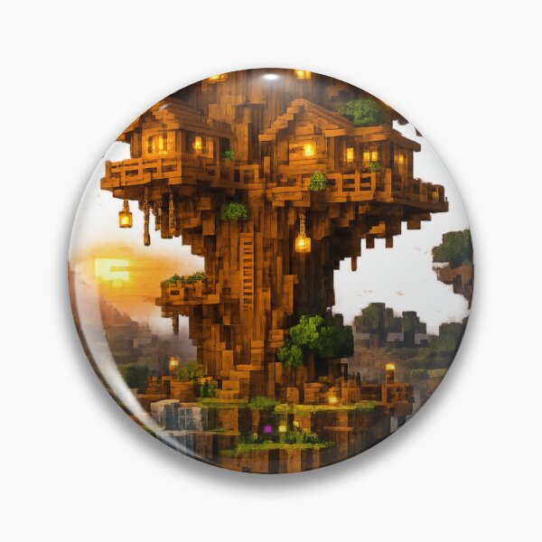 Item preview, Mushroom Tree House Fantasy – Cozy Pixel Landscape Design designed and sold by Ana Gómez.