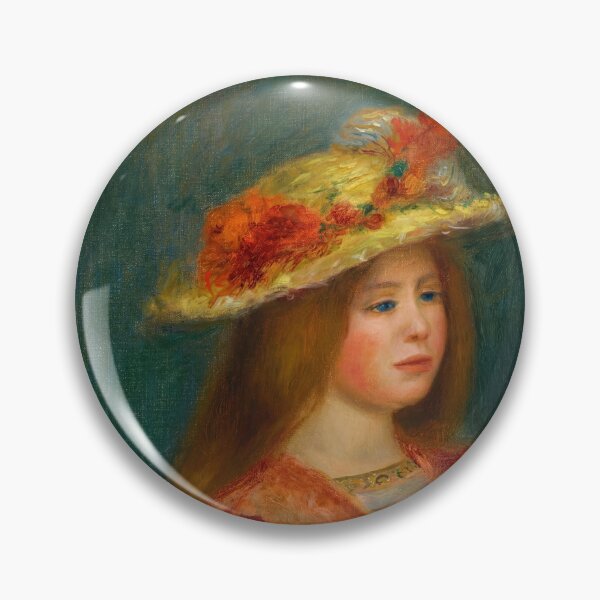Item preview, Femme Au Corsage Rouge by Pierre-Auguste Renoir: Impressionist Portrait Poster designed and sold by artofuniverse.