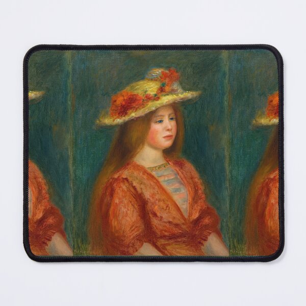Item preview, Femme Au Corsage Rouge by Pierre-Auguste Renoir: Impressionist Portrait Poster designed and sold by artofuniverse.