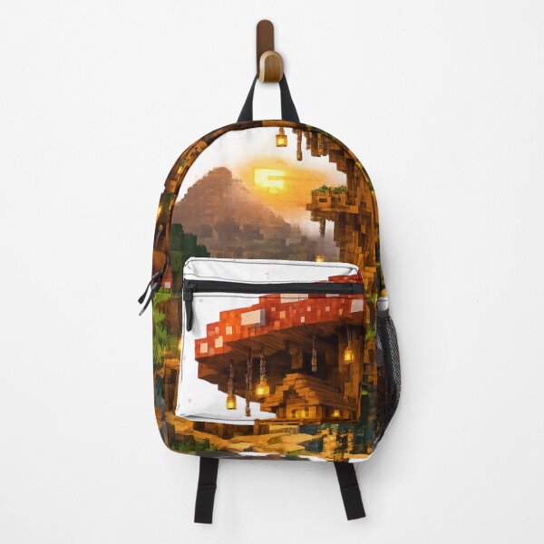 Item preview, Mushroom Tree House Fantasy – Cozy Pixel Landscape Design designed and sold by Ana Gómez.