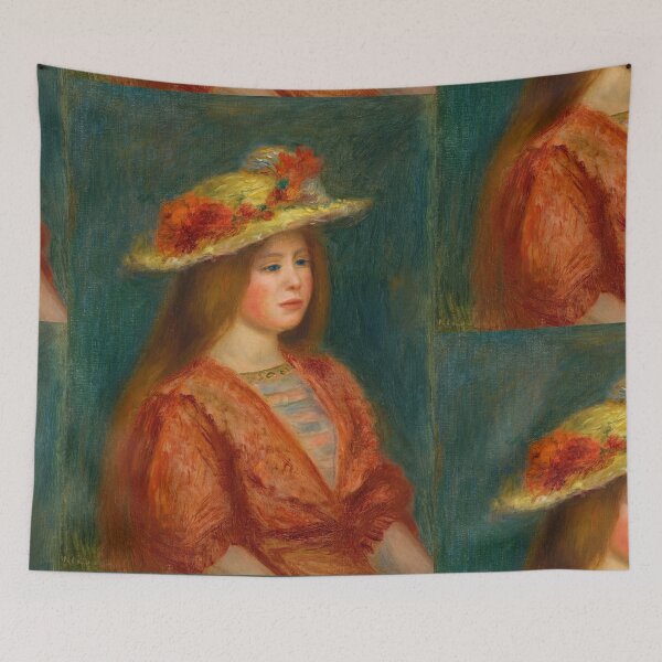 Item preview, Femme Au Corsage Rouge by Pierre-Auguste Renoir: Impressionist Portrait Poster designed and sold by artofuniverse.