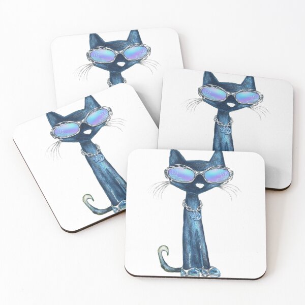 Item preview, Cool Cat - Y2K Cyber Blue Aesthetic Retro Cat designed and sold by ogduckboy.