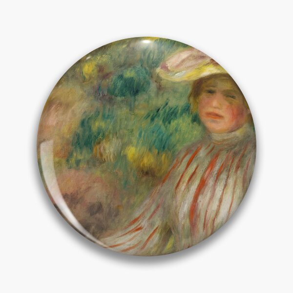 Item preview, Femme Au Jardin by Pierre-Auguste Renoir: Romantic Impressionist Garden Poster designed and sold by artofuniverse.