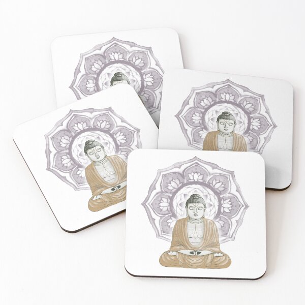 Item preview, Buddha Padma Watercolor - Pine Sage Fawn - Fig Halo designed and sold by Irene Estelle.