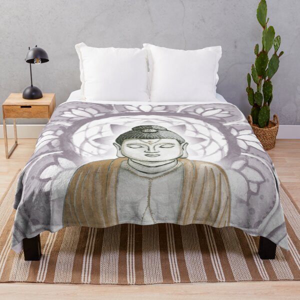 Item preview, Buddha Padma Watercolor - Pine Sage Fawn - Fig Halo designed and sold by Irene Estelle.