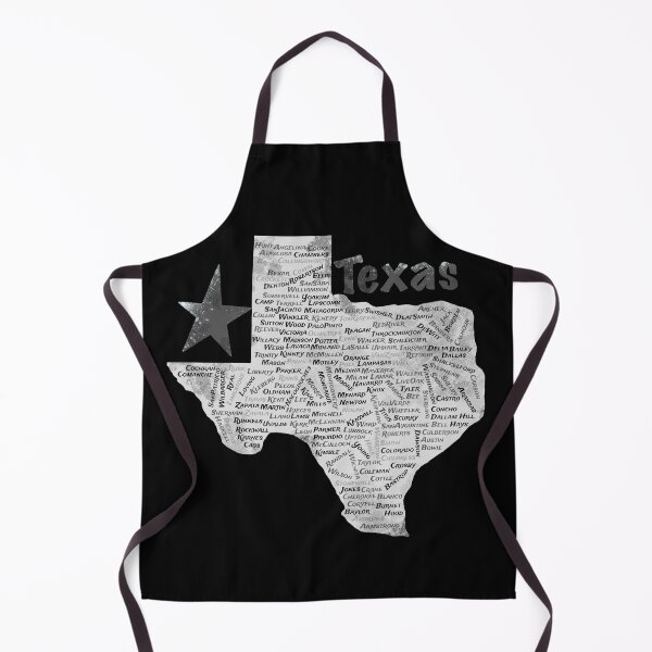 Item preview, Texas Counties Word Cloud Map - Black and White Lone Star Art designed and sold by TheArtOfTreble.
