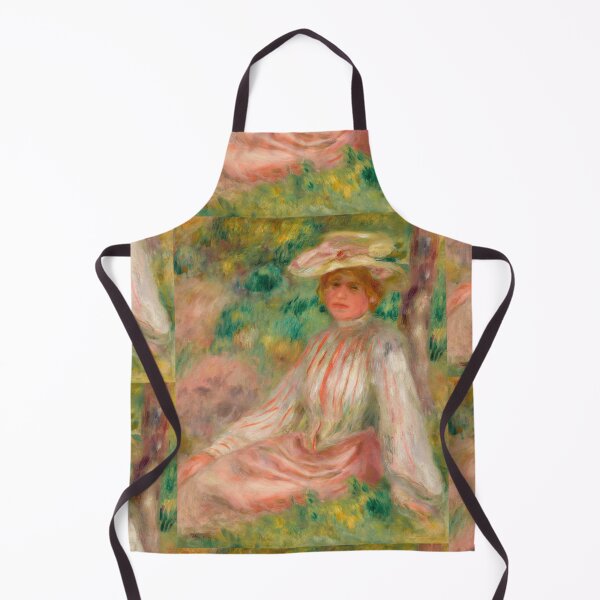 Item preview, Femme Au Jardin by Pierre-Auguste Renoir: Romantic Impressionist Garden Portrait designed and sold by artofuniverse.