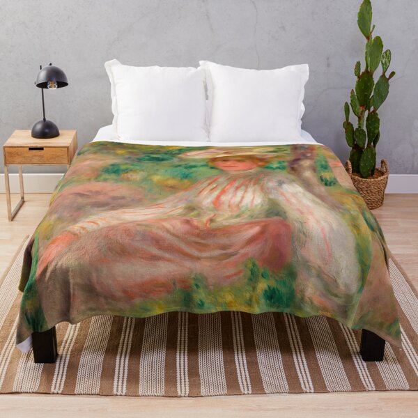 Item preview, Femme Au Jardin by Pierre-Auguste Renoir: Romantic Impressionist Garden Portrait designed and sold by artofuniverse.