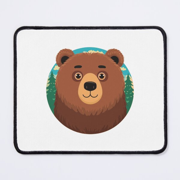 Item preview, Calm cartoon Bear face Portrait, animal face illustration art designed and sold by MagicMaker1984.