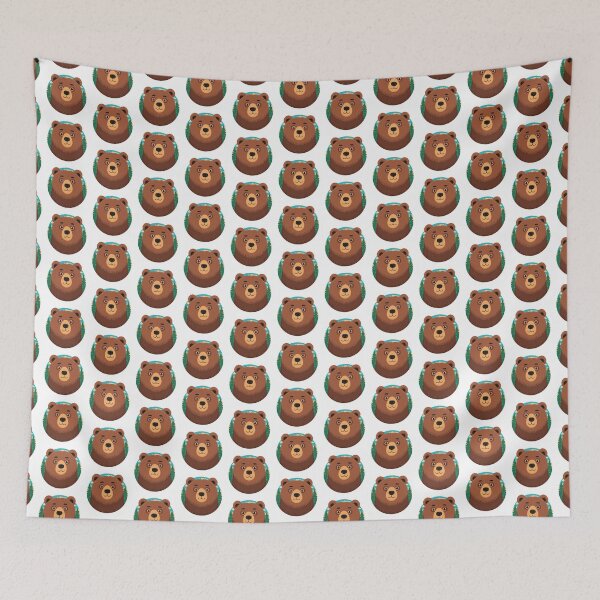 Item preview, Calm cartoon Bear face Portrait, animal face illustration art designed and sold by MagicMaker1984.